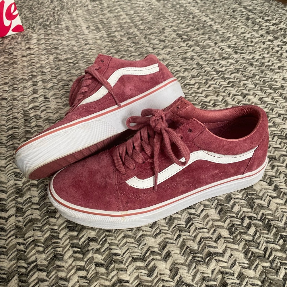 NEW maroon suede scotch guard old Skool vans sz8.5